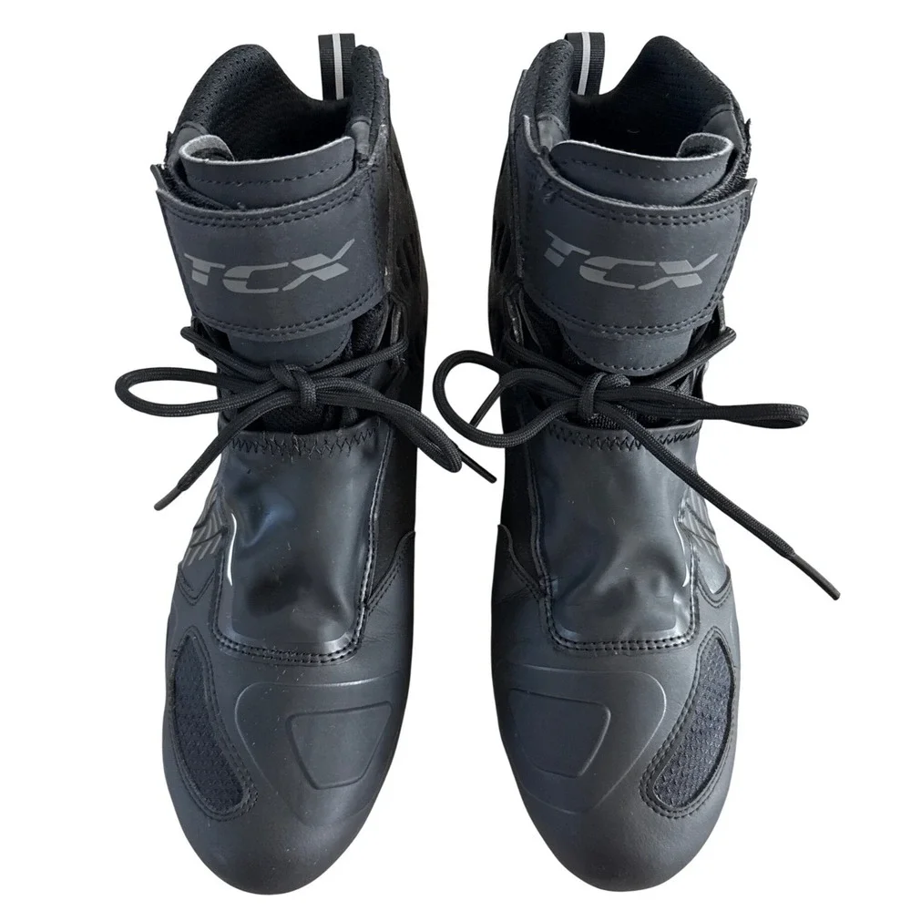 TCX RO4D Waterproof Motorcycle Riding Boots Black White Men's US 11 EU 45 $180